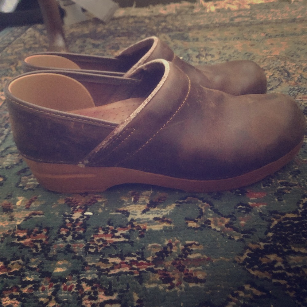 Leather dansko clogs